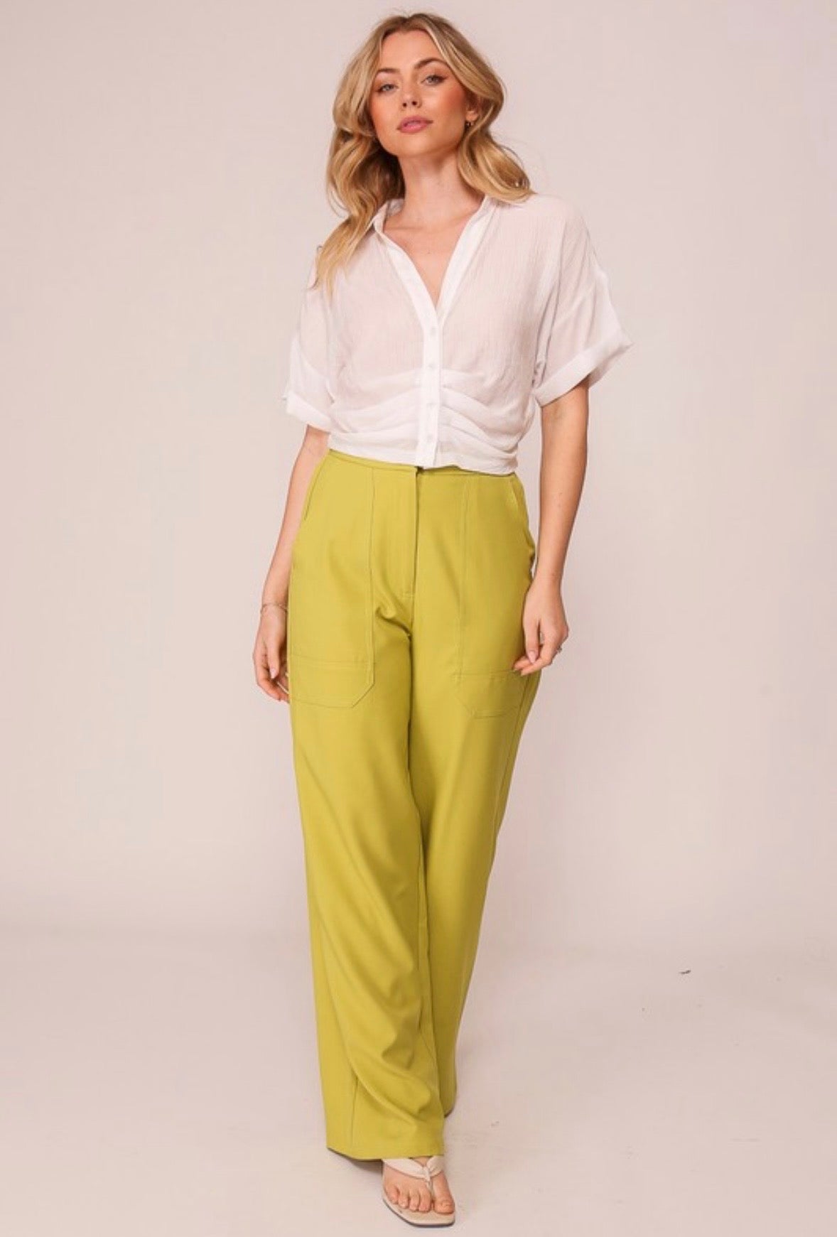 White Pintuck Top