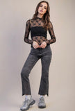 Black Floral Lace Top