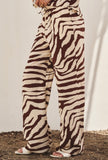 Brown Zebra Print Set