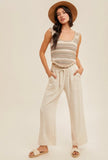 Grey Multi Cropped Sweater Tank
