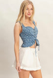 Denim Bustier Top