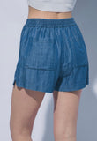 Dark Blue Tencel Shorts