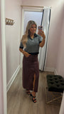Black Striped Collard Sweater