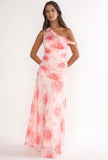 Pink Floral Mesh Dress