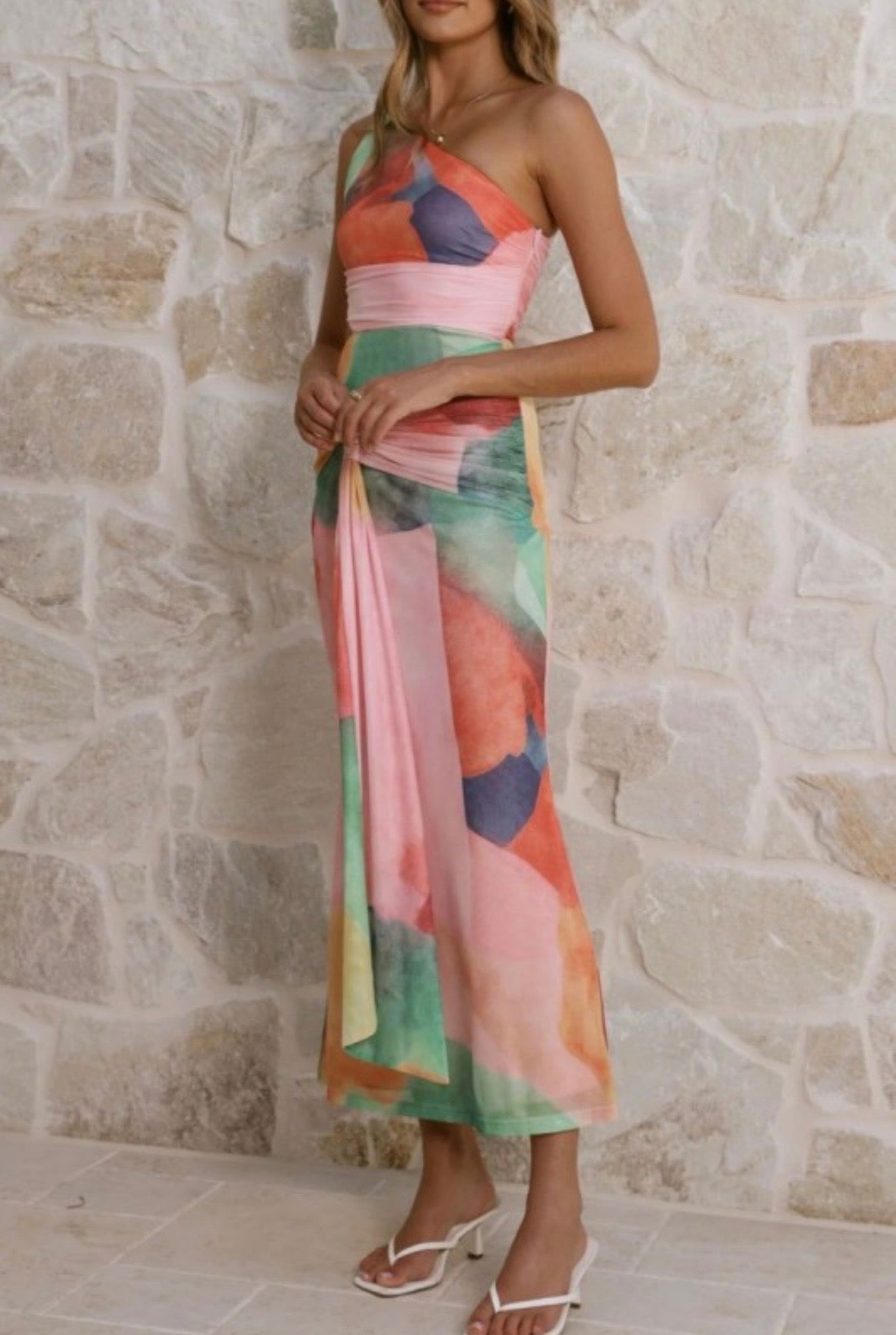 Multi-Watercolor Dress