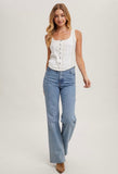 Ivory Button Down Tank