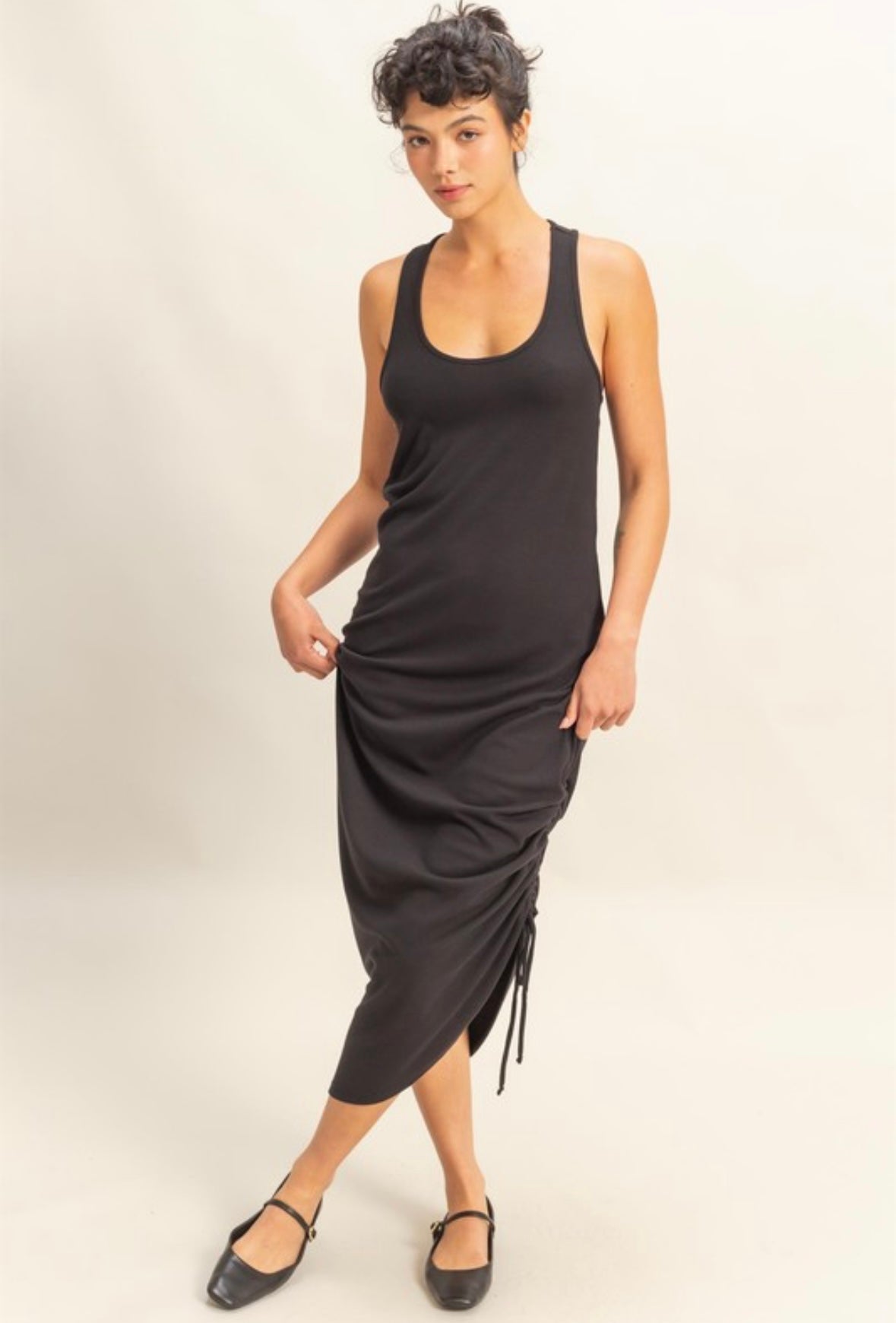 Black Twist Tank Dress