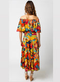 Tropical Off The Shoulder Dress
