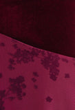 Ruby Velvet Contrast Dress