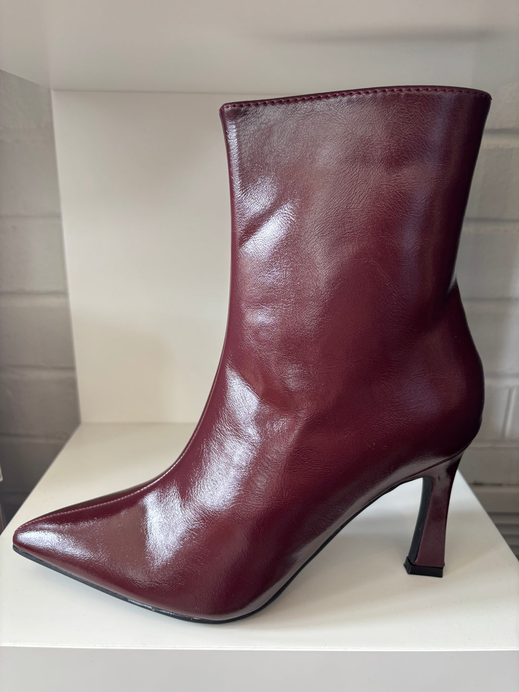 Wine Pointed Bootie