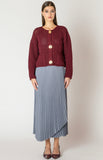Dark Ruby Button Cardigan