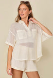 White Mesh Top