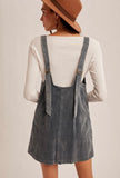 Teal Corduroy Overall Dress