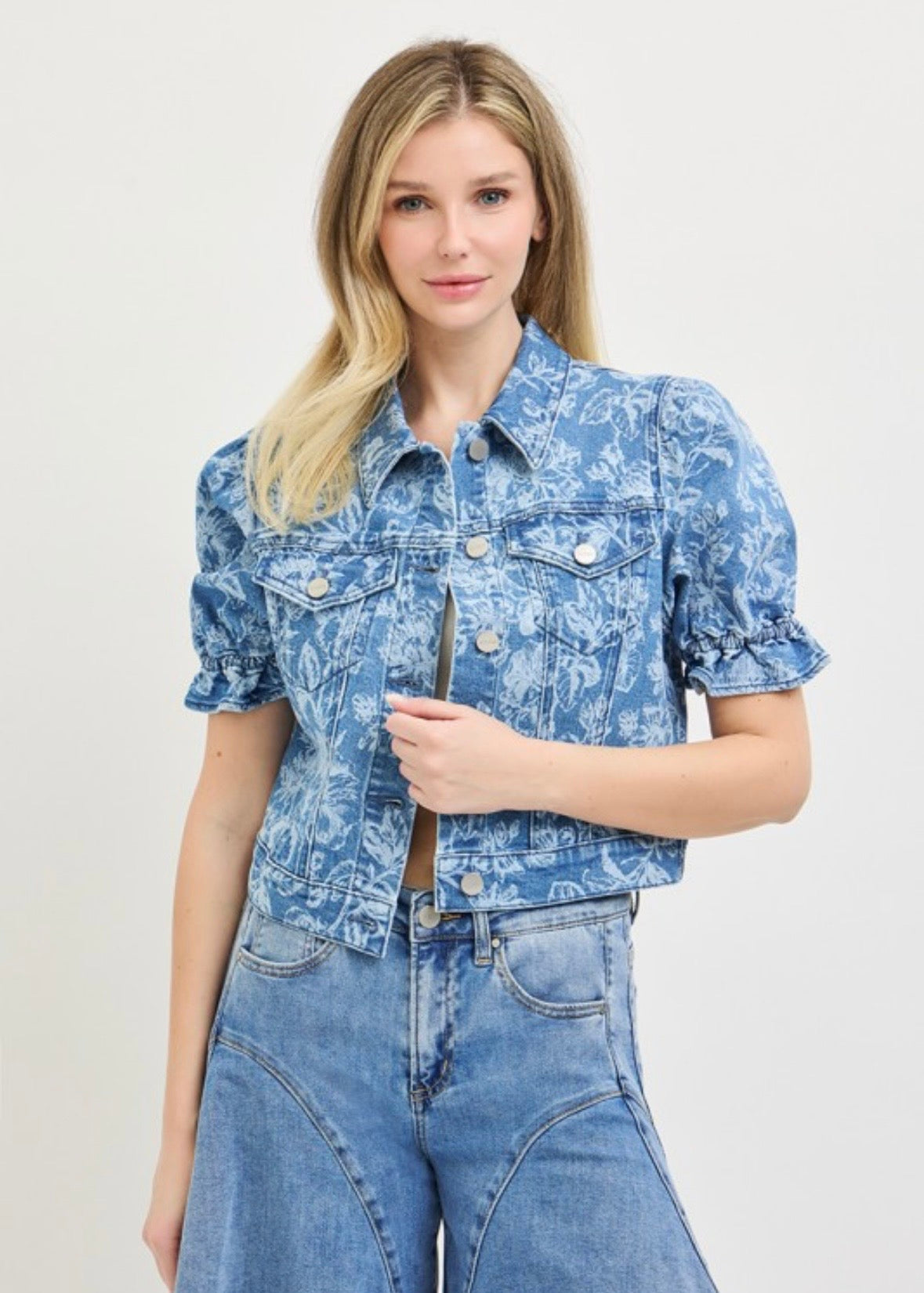 Floral Denim Jacket