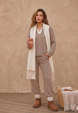 Brown Stripe Lounge Set