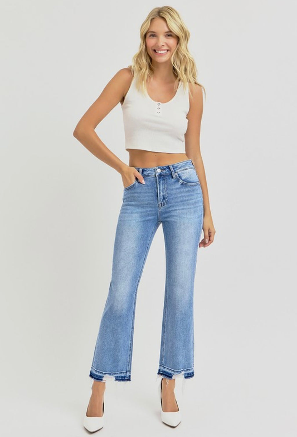 Emma Cropped Shadow Hem Jeans