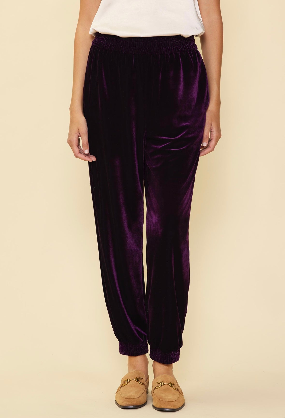 Plum Velvet Jogger