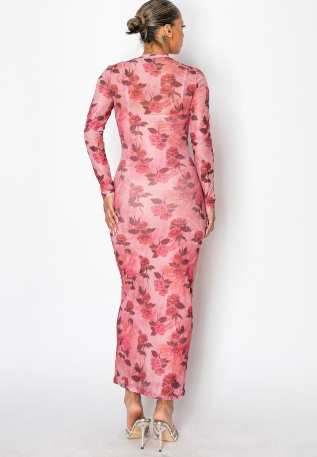 Rose Sheer Maxi Dress