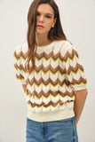 Rust Chevron Sweater