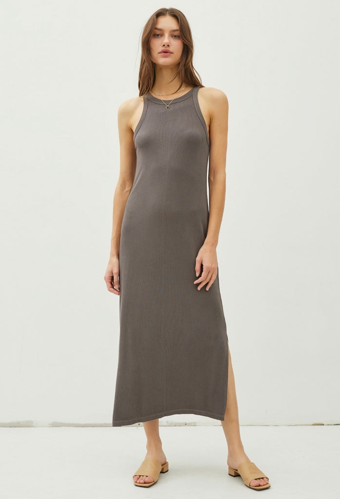 Grey Ribbed Tank Maxi Dress Fashion Rx Grey Ribbed Tank Maxi Dress Fashion Rx