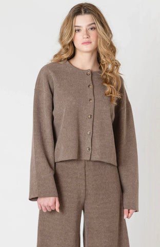 Mocha Ribbed Cardigan