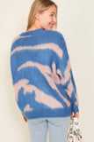 Blue Tiger Print Sweater