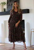Desert Floral Metallic Dress