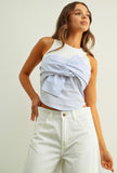 Blue Stripe Tie Tank
