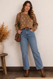Tan Polka Dot Cardigan