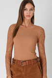Tan Cut Out Top