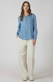 Denim Embroidered Button Down