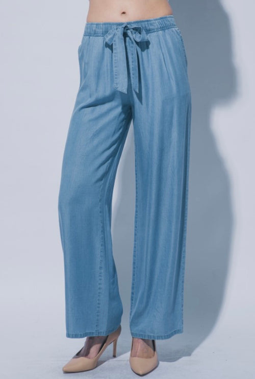 Belted Wide Leg Pants