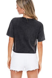 Black Free Spirit Cropped Tee