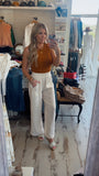 Burnt Orange Seam Tank Top