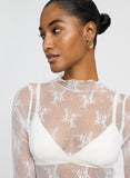 White Sheer Lace Top