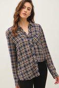 Blue Plaid Button Down Shirt