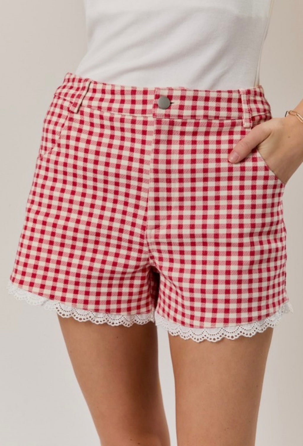 Red Gingham Shorts