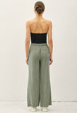 Olive Tencel Wide Leg Pants