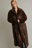Leopard Faux Fur Trench Coat