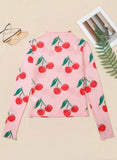 Pink Sheer Cherry Top