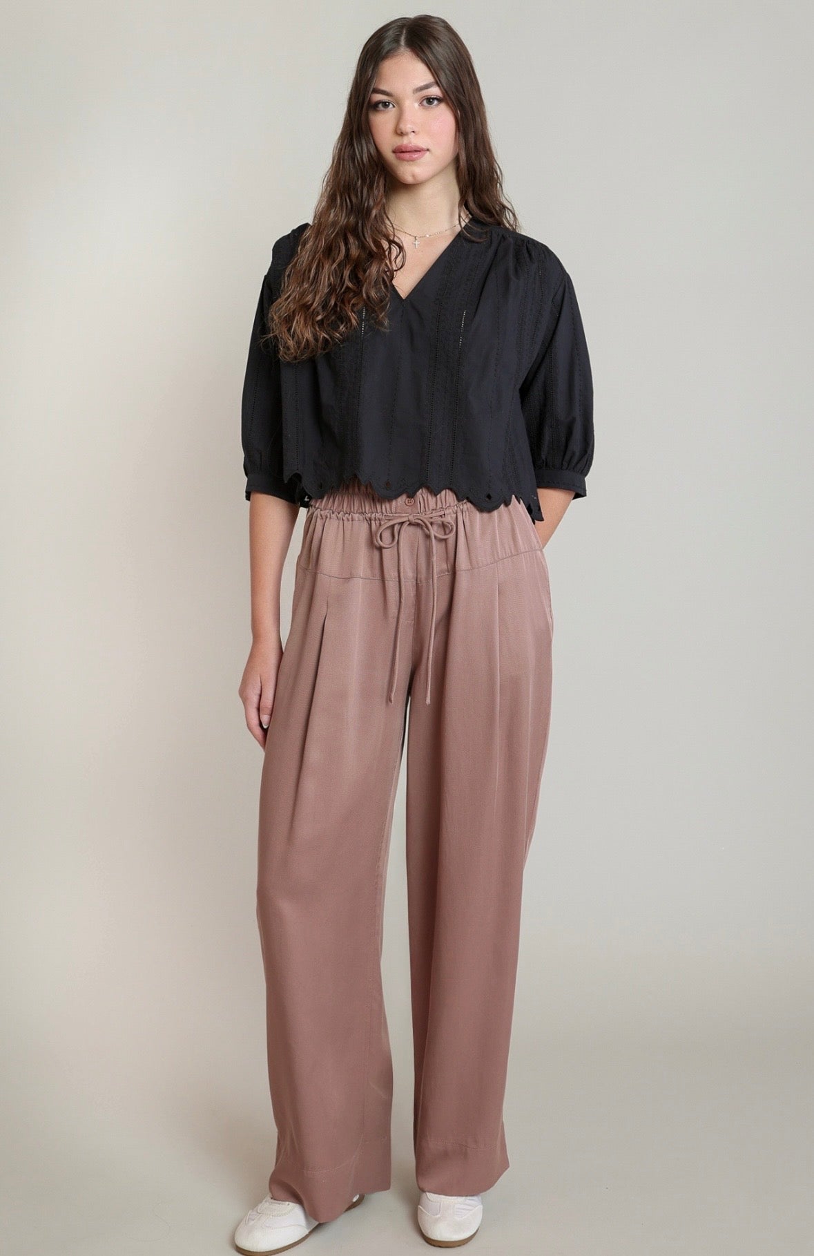 Black Peasant Top