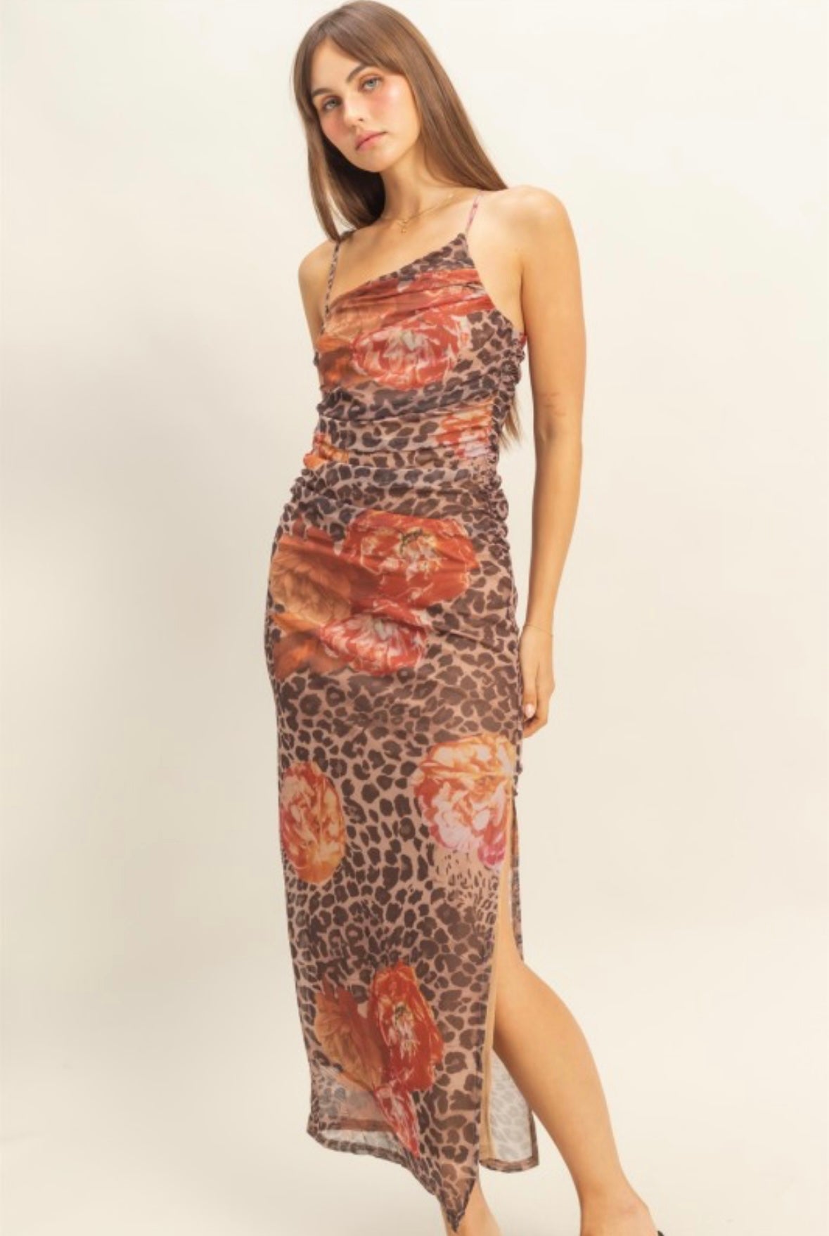 Leopard Sheer Dress