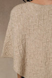 Oatmeal Knit Poncho Sweater