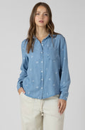 Denim Embroidered Button Down