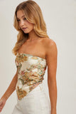 Ivory Floral Scarf Top