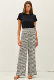 Geometric Wide Leg Pants