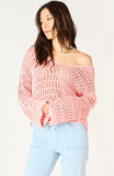 Apricot Crochet Cropped Sweater
