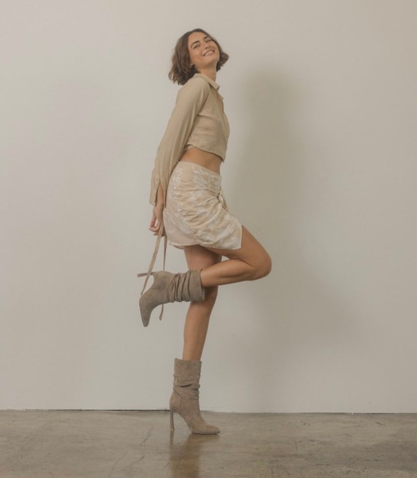 Grey Kali Slouch Bootie