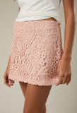 Blush Lace Mini Skirt