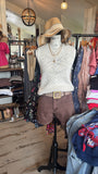 Brown Denim Shorts
